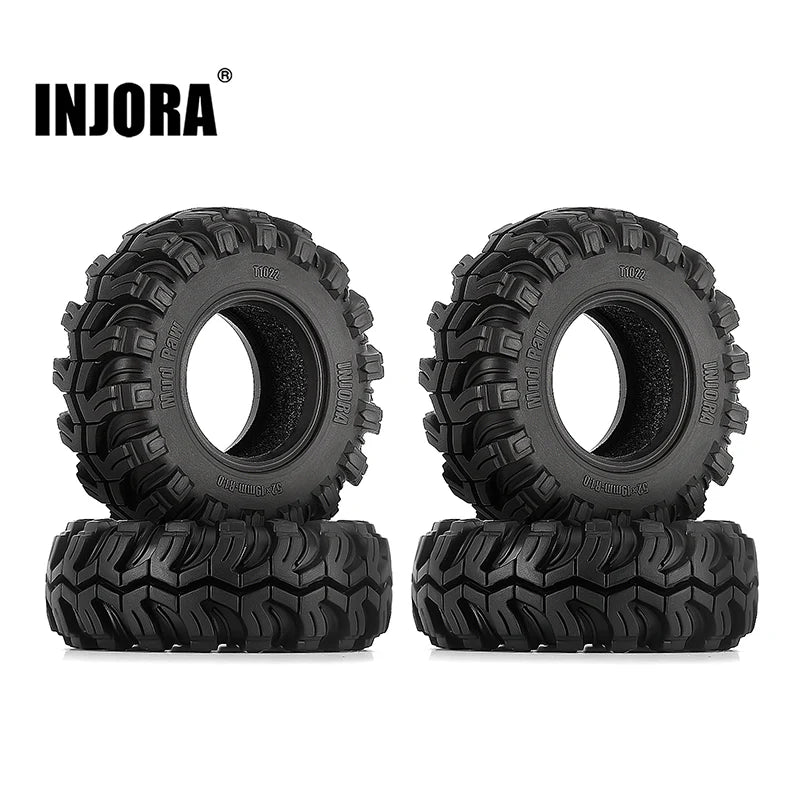 INJORA Mud Paw 1.0" M/T Tires (4) (52*19mm) - HeliDirect