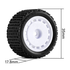 INJORA Pre-mounted Pin Buggy Tires & Wheels for 1/28 Losi Micro-T