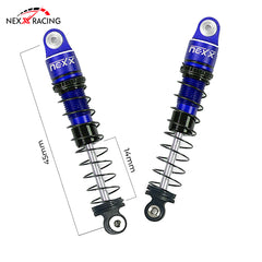 Nexx Racing 45mm Long Oil shocks (4pcs) for 1/24 Axial SCX24 - BLUE