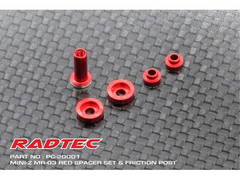 Reflex Racing PC-20001K Radtec Mini-Z MR-03 Spacer Set & Friction Post (Black)