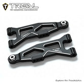 TREAL Aluminum 7075 CNC Machined Front Lower Arms Set Suspension A-Arm Upgrades for Arrma 1/18 GRANITE GROM - BLACK