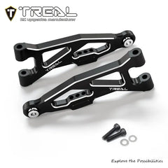 TREAL Aluminum 7075 CNC Machined Front Lower Arms Set Suspension A-Arm Upgrades for Arrma 1/18 GRANITE GROM - BLACK