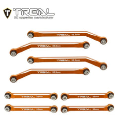 TREAL AX24 High Clearance Links (8P) CNC Machined Aluminum 7075 Compatible with Axial 1/24 AX24 XC-1 (GREEN) - HeliDirect