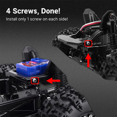 INJORA IR40 Half Truck Hard Plastic Body With Cage For 1/18 TRX4M Defender Bronco - BLUE - HeliDirect