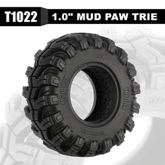 INJORA Mud Paw 1.0" M/T Tires (4) (52*19mm) - HeliDirect