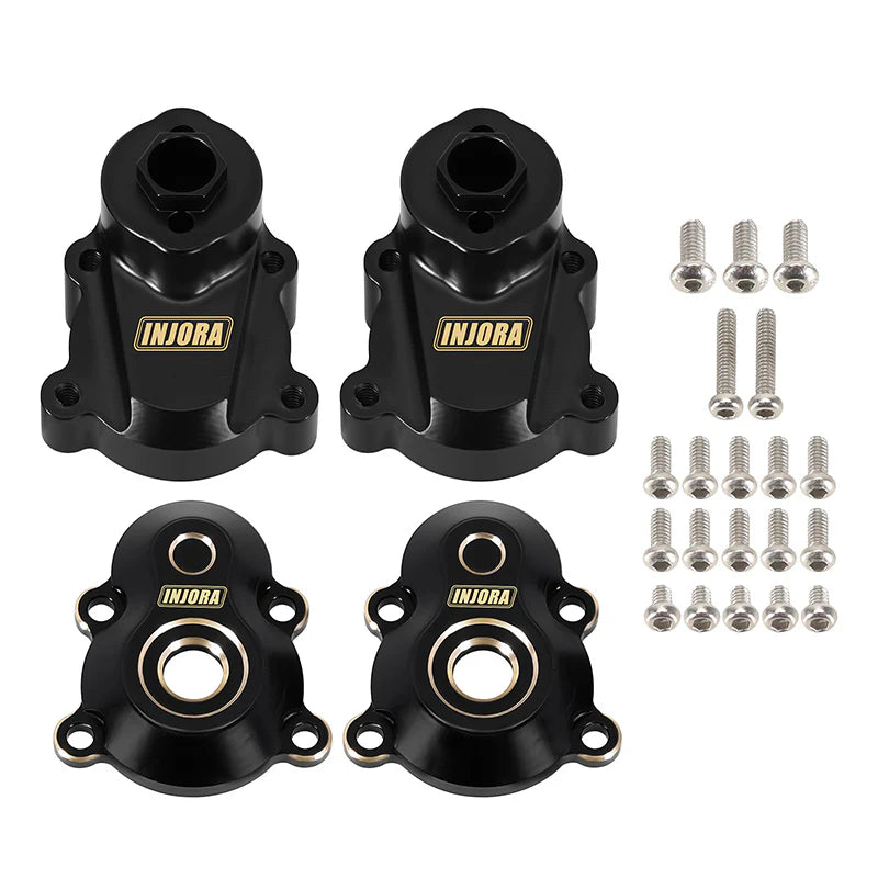 INJORA Brass Rear Outer Portal Housing Set For 1/18 Redcat Ascent18 - HeliDirect