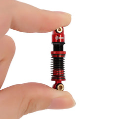 INJORA 45mm Aluminum Threaded Oil Shock Absorbers for 1/24 FMS FCX24 (4pcs) - RED - HeliDirect