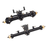 MEUS Racing 1/24 RC Crawler Car CNC Aluminum Front and Rear Axle for SCX24 90081 C10 1/24 RC Crawler Car CNC Aluminum Front and Rear Axle for SCX24 90081 C10 Jeep (Black)