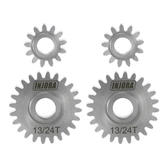 INJORA Stainless Steel Portal 13/24T Gears (Underdrive 11%) Set for 1/18 Redcat Ascent-18