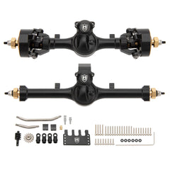 MEUS Racing SCX24 Metal V2 Isokinetic Front Rear Axles +5MM Isokinetic 3-Section CVD With 52° Steering Angle for 1/24 SCX24
