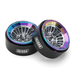 INJORA Turbine 1.3" CNC Aluminium Beadlock Wheels For 1/24 1/18 RC Crawler (W1303) - HeliDirect
