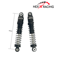Nexx Racing 45mm Long Oil shocks (4pcs) for 1/24 Axial SCX24 - BLACK