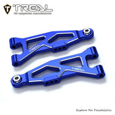 TREAL Aluminum 7075 CNC Machined Front Lower Arms Set Suspension A-Arm Upgrades for Arrma 1/18 GRANITE GROM - BLUE