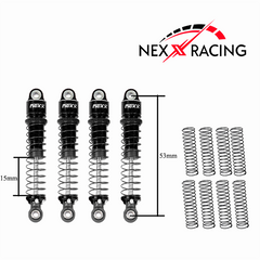 Nexx Racing 53mm Oil shocks (4pcs) for Redcat MT-18 - Black