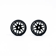 NXUSA-EVOAWD-F Nexx Racing “JUD” threaded carbon-fiber reinforced EVO AWD Flanged Front Wheels (2) pcs for Mini-Z - F8.5 OFFSET -1