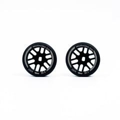 NXUSA-EVOAWD-F Nexx Racing “JUD” threaded carbon-fiber reinforced EVO AWD Flanged Front Wheels (2) pcs for Mini-Z - F8.5 OFFSET +1