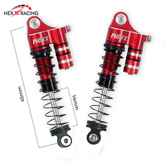 Nexx Racing 45mm Long Reservoir shocks (4pcs) for 1/24 Axial SCX24 - RED