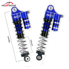 Nexx Racing 45mm Long Reservoir shocks (4pcs) for 1/24 Axial SCX24 - BLUE