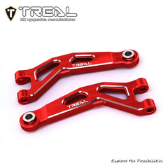 TREAL Aluminum 7075 CNC Machined Front Upper Arms Set Suspension A-Arm Upgrades for Arrma 1/18 GRANITE GROM - RED