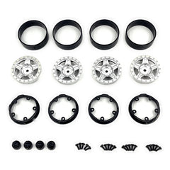 HobbyPlus Deep Star 1.2" Beadlock Wheel - Satin Silver (4pcs)