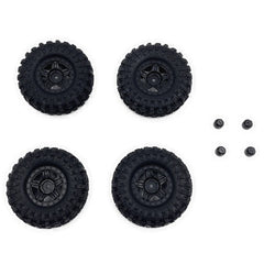 HobbyPlus Deep Star 1.2" Wheel 68mm Mudder-XL Tire Set - Black (4pcs)