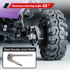 INJORA ProSteer Double Joint Aluminum Axle for 1/24 SCX24 - Front and Rear