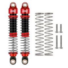 INJORA 59mm Long Threaded Oil Filled Shocks for 1/18 TRX4M (2pcs) - RED - HeliDirect