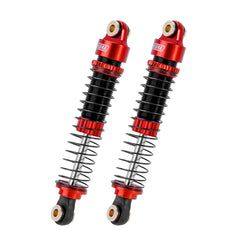 INJORA 59mm Long Threaded Oil Filled Shocks for 1/18 TRX4M (2pcs) - RED - HeliDirect
