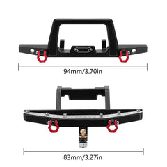 INJORA CNC Aluminum Front Rear Bumper for 1/18 TRX4M Defender - HeliDirect