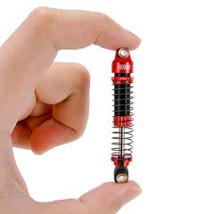 INJORA 59mm Long Threaded Oil Filled Shocks for 1/18 TRX4M (4pcs) - RED - HeliDirect