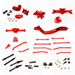 Aluminum Gear Box/Skid/Drive Shaft Front/Rear Axle/Skid Link/Shock/Chassis With Magnet Set for SCX30 Cars Upgrade Parts