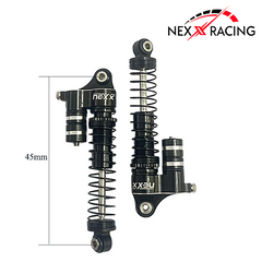 Nexx Racing 45mm Long Reservoir shocks (4pcs) for 1/24 Axial SCX24 - BLACK