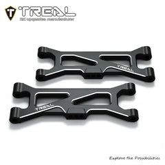 TREAL Aluminum 7075 CNC Machined Rear Lower Arms Set Suspension A-Arm Upgrades for Arrma 1/18 GRANITE GROM - BLACK