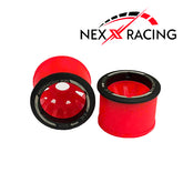 Nexx Racing “JUD” threaded carbon-fiber reinforced EVO Flanged Rear Wheels (2) pcs for Mini-Z (RED)