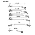 MEUS Racing 1/10 Stainless Steel Links 313mm Wheelbase Linkage Set for Axial SCX10 II 90046 90047 90035