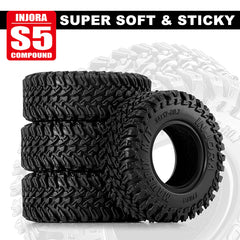 INJORA 0.7" 34*12mm MAVERIX M/T Tires for 1/30 SCX30