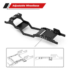 INJORA Universal LCG Carbon Fiber Chassis Frame Kit for 1/24 SCX24