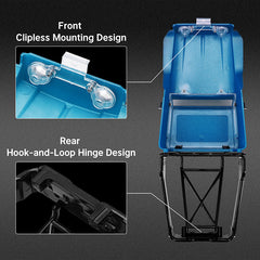 INJORA IR40 Half Truck Hard Plastic Body With Cage For 1/18 TRX4M Defender Bronco - BLUE - HeliDirect