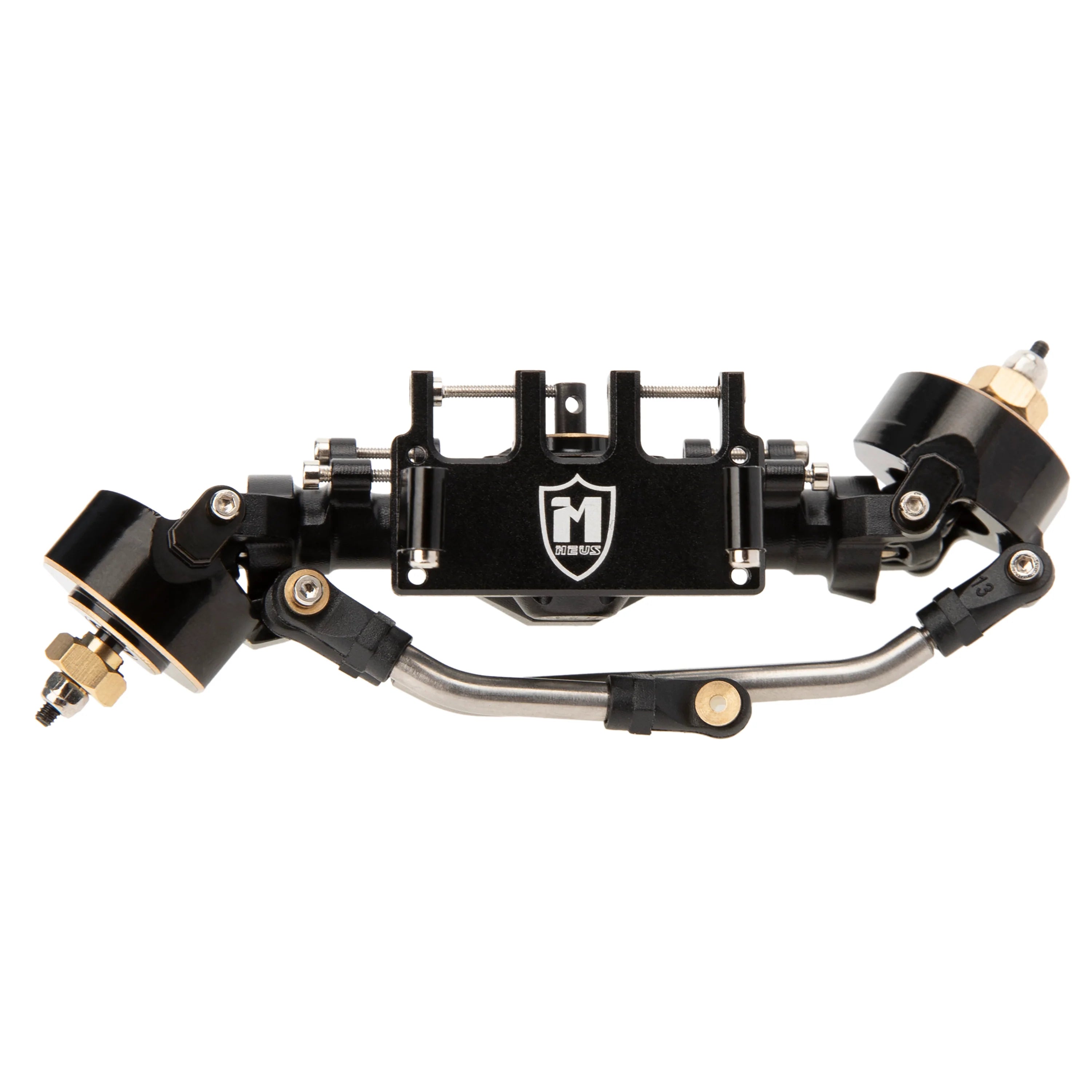 MEUS RACING Isokinetic 3-Section CVD Front and Rear Axles Maximum Steering Angle 52° Wider +5MM for Axial SCX24 Deadbolt C10 JLU Gladiator Bronco 1/24 RC Crawler Upgrade Parts (Black, Front) - HeliDirect