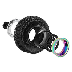 INJORA 1.3" ModuWheel Beadlock Wheels With XHX Pin Tires For 1/18 1/24 RC Crawler