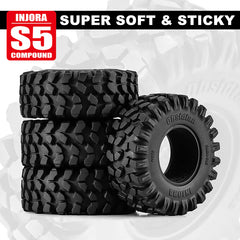 INJORA Obsidian 1.3" Rock Crawling Tires (4) (64*24mm)