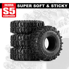 INJORA 0.7" 41*14mm Cling On Tires for 1/30 SCX30