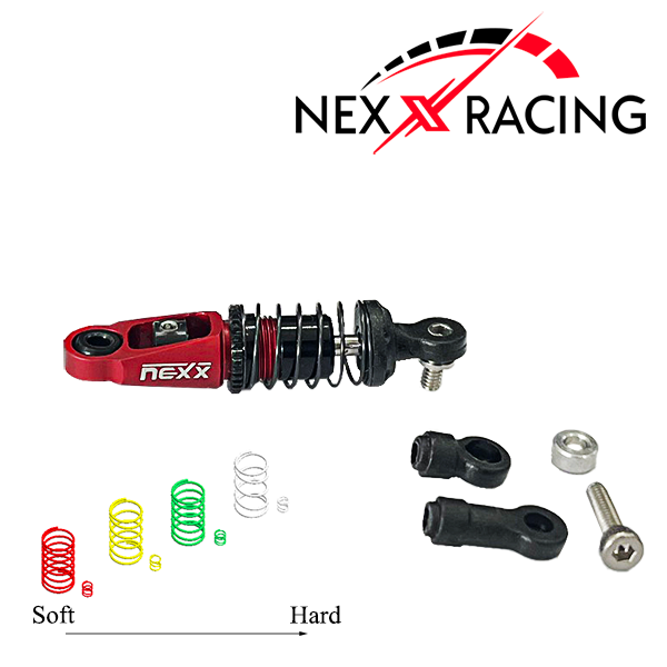 Nexx Racing Dual Spring Center Oil Shock Premium - RED - HeliDirect