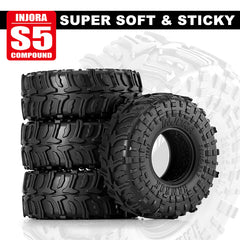 INJORA 0.7" 39*15mm HAMROK Tires for 1/30 SCX30