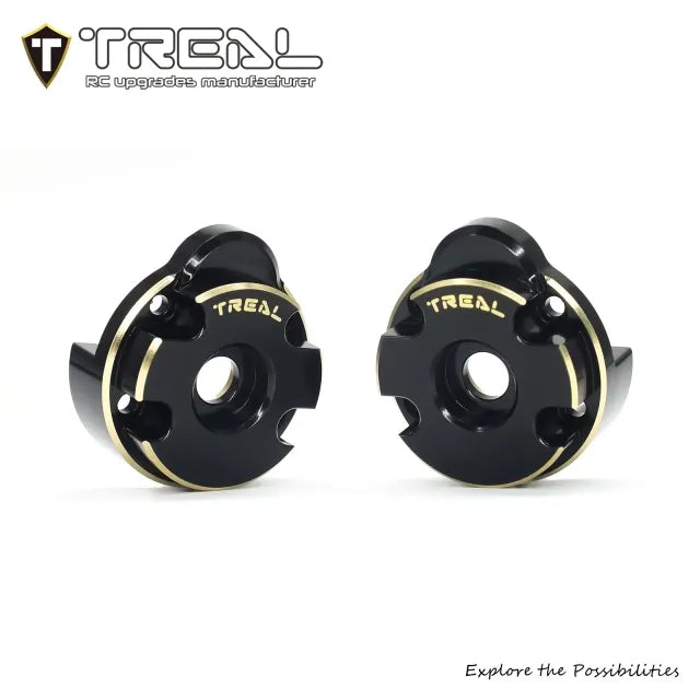 TREAL Brass Outer Portal Cover Heavy Weight 47.4g/Pair Front or Rear External Portal Housings (2P) for 1/18 Redcat Ascent 18 Crawler - HeliDirect