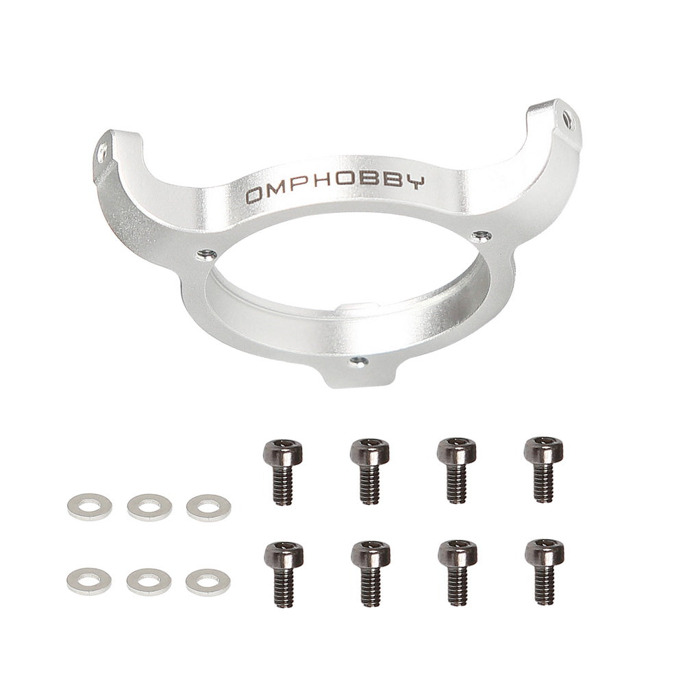 OMP M4 Helicopter Swashplate Ring - Silver - HeliDirect