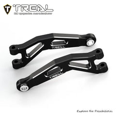 TREAL Aluminum 7075 CNC Machined Front Upper Arms Set Suspension A-Arm Upgrades for Arrma 1/18 GRANITE GROM - BLACK