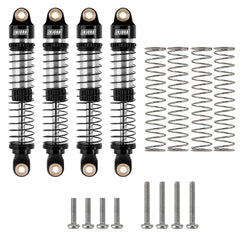 INJORA 59mm Long Threaded Oil Filled Shocks for 1/18 TRX4M (4pcs) - BLACK - HeliDirect