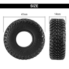 INJORA 0.7" 41*14mm MAVERIX M/T Tires for 1/30 SCX30