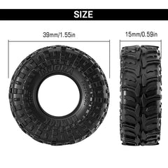 INJORA 0.7" 39*15mm HAMROK Tires for 1/30 SCX30